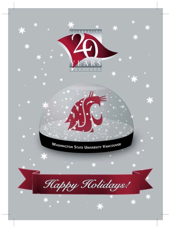WSU Vancouver 2009 Holiday Card