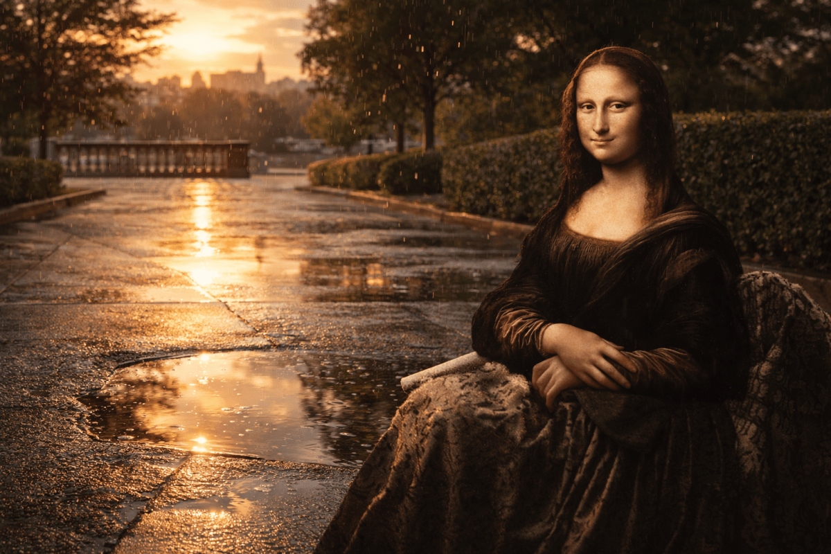 Drop: Mona Lisa Golden Hour After Rain&nbsp;T-Shirt